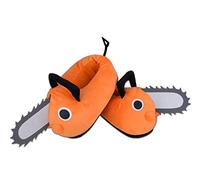 Roffatide Anime Chainsaw Man Fuzzy Hausschuhe Pochita Geschlossene Zehe offener Rücken Schaumstoff Denji Hausschuhe mit Gummisohle für Frauen und Mann Einheitsgröße