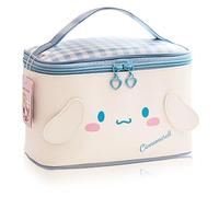Roffatide Anime Cinnamorol Kosmetiktasche für Frauen Wasserdichte Kuromi Make-up Tasche Reise Organizer Fall Melodie Aufbewahrungstasche Medium Weiß