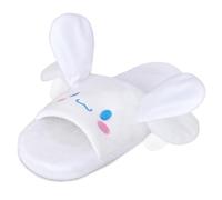 Roffatide Anime Cinnamoroll Fuzzy Hausschuhe Weiße Hundehausschuhe Offene Zehe Offener Rücken Schaumstoff-Ohr Bewegen Springen Hausschuhe mit Gummisohle für Frauen Mann Einheitsgröße