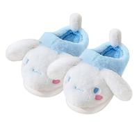 Roffatide Anime Cinnamoroll Fuzzy Slippers Melody Hausschuhe Geschlossener Zeh Offener Rücken Schaumstoff Hausschuhe mit Gummisohle für Frauen Mann