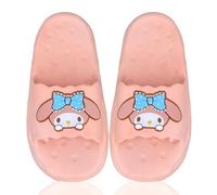 Roffatide Anime Cinnamoroll My Melody Kuromi Slides für Mädchen Hausschuhe Rutschfeste Badesandalen Gummipantoffeln Rosa 35/36