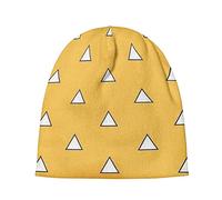 Roffatide Anime Dämonentöter Beanie Hut Agatsuma Zenitsu Skull Caps Winter Strickmütze für Jungen Mädchen Gestickte Beanie Mütze