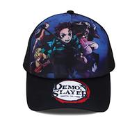 Roffatide Anime Demon Slayer Baseballmütze mit Hauptcharakter Kamado Tanjirou bedruckt Verstellbare Baumwolle Mesh Back Dad Hat