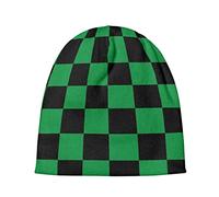 Roffatide Anime Demon Slayer Beanie Hat Kamado Tanjirou Nezuko Skull Caps Winter Strickmütze für Jungen Mädchen bestickt Beanie Cap