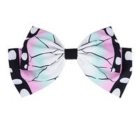 Roffatide Anime Demon Slayer Hair Bow Clip Kochou Shinobu Bow Knot Barrette Alligator Haarspangen Zubehör für Frauen Mädchen