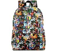 Roffatide Anime Demon Slayer Kimetsu no Yaiba Rucksack Überall Bedruckte Schultasche Laptop Rucksack Cosplay Daypacks Schwarz