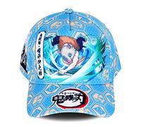 Roffatide Anime Demon Slayer Logo Baseballmütze mit Hashibira Inosuke Motiv bedruckt Verstellbare Vatermütze Baumwolle Blau