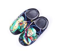 Roffatide Anime Fuzzy Hausschuhe Geschlossene Zehe offen zurück mit Gummisohle Hausschuhe rutschfest Indoor Plüsch Schuhe für Frauen Männer Euro 36-37