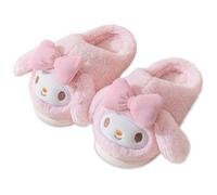 Roffatide Anime Melody Fuzzy Slippers Haus Cinnamoroll Hausschuhe Geschlossener Zeh offener Rücken Schaumstoff Hausschuhe mit Gummisohle für Frauen Mann