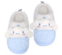 Roffatide Anime My Melody Rabbit Cinnamon Dog Kuromi Womens Fuzzy Memory Foam Slippers Cozy Plush Home Slippers Fluffy Furry House Shoes Indoor Outdoor Slide Slipper Blau 37-38