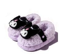 Roffatide Anime My Melody Rabbit Cinnamon Dog Kuromi Womens Fuzzy Memory Foam Slippers Cozy Plush Home Slippers Fluffy Furry House Shoes Indoor Outdoor Slide Slipper LilaB 32-33