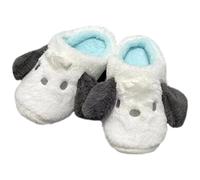 Roffatide Anime Pochacco Cinnamoroll Nette Plüsch Open Back Floor Hausschuhe Innenschuhe Fuzzy Hausschuhe mit Gummisohle für Frauen
