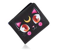 Roffatide Anime Sailor Moon Geldbörsen Kunstleder Slim Bi-Fold Mehrzweck Luna Cat Wallet
