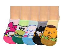 Roffatide Cartoon Cinnamoroll Knöchelsocken 5 Paar No Show Socken Low Cut Socken für Männer Frauen Melody Sport Socken Lover Geschenk Weihnachten für Frauen