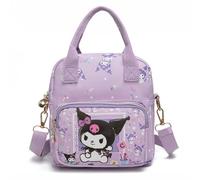 Roffatide Niedliche Kuromi Tote Messenger Bag Kleine Crossbody-Taschen aus Kunstleder Umhängetasche Handtasche für Frauen Kawaii Umhängetasche lila