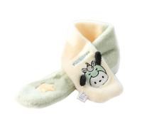 Roffatide Winter Warm Schal Cartoon Pochacco Schal Kaltes Wetter Schnee Ski Fuzzy-Schal Plüsch-Fleece-Schal Bestickter warmer Halsschal für Mädchen Frauen Grün