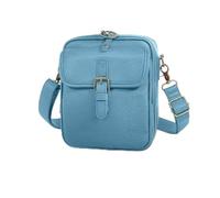 ROFIHOKS Crossbody-Taschen aus PU-Leder für Damen - Geräumige Umhängetasche mit vielen Fächern und verstellbarem Gurt (Blue,One Size)