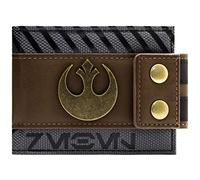 Rogue One Star Wars Rebel Geknöpftes Metall-Emblem Geldbörse/Geldbeutel Bi-Fold ID- & Kartenhalter, Braun