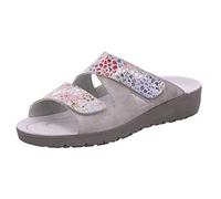 Rohde 1403 Roma Damen Pantoletten Clogs Weite F1/2 Leder, Größe:36 EU, Farbe:Grau