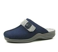 Rohde 2315-56 Vaasa-D Schuhe Damen Hausschuhe Pantoffeln Filz Weite G, Größe:42 EU, Farbe:Blau