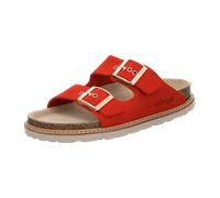 Rohde 5510-40 Rot - Pantolette - Damenschuhe Pantolette / Zehentrenner, Rot, leder (velour) für Damen, rot, Größe 40 EU