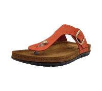 Rohde 5860-41 Kiss (Orange) (rot) - Zehentrenner - Damenschuhe Pantolette / Zehentrenner, Rot, leder für Damen, rot, Größe 36 EU