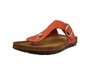 Rohde 5860-41 Kiss (Orange) (rot) - Zehentrenner - Damenschuhe Pantolette / Zehentrenner, Rot, leder für Damen, rot, Größe 36 EU