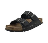 Rohde 6294-90 Schwarz - Pantolette - Herrenschuhe Sandale / Pantolette, Schwarz, leder (brushleder) für Herren, schwarz, Größe 43 EU