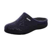 Rohde 6550 Bari Schuhe Damen Hausschuhe Pantoffeln Softfilz Weite G, Größe:38 EU, Farbe:Blau