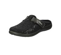 Rohde 6556 Bari Schuhe Damen Hausschuhe Pantoffeln Softfilz Weite G, Größe:38 EU, Farbe:Grau