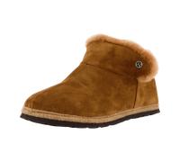 Rohde Damen Hausschuh Stiefelette Schlupfschuh Leder Lammfell Gardena 7076, Größe:40 EU, Farbe:Braun