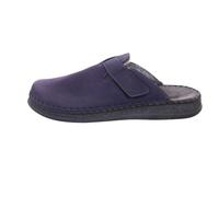 Rohde Herren Pantoffel Hausschuh Leder Warmfutter Alassio 6790, Größe:41 EU, Farbe:Blau