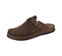 Rohde Herren Pantoffel Clog Nubuk Leder Schnalle Alassio 6794, Größe:47 EU, Farbe:Braun