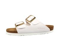 Rohde Damen Pantolette Lack Zwei Schnallen Kork Fußbett Alba 5576, Größe:41 EU, Farbe:Weiß