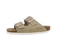 Rohde Damen, Frauen, Klassische Sandalen, Sandalen,Pantoletten,Sommerschuhe,Hausschuhe,Kork-fußbett,Elfenbein,37 EU / 4 UK