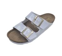 Rohde Damen Pantolette Lack Zwei Schnallen Kork Fußbett Alba 5576, Größe:39 EU, Farbe:Weiß