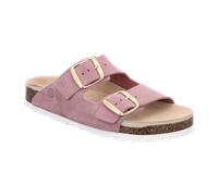 Rohde Damen Pantolette Elba 1711 Leder Schnalle Kork-Fußbett Altrosa Größe 40 EU