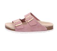 Rohde Damen Pantolette Leder Schnalle Kork Fußbett Elba 1711, Größe:39 EU, Farbe:Rosa