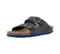 Rohde Herren Pantolette Grado 5927 Leder Clog mit Schnalle Grau Größe 45 EU