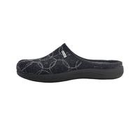 Rohde Damen Pantoffel Filz Hausschuh Bestickt herausnehmbare Sohle Bari 6544, Größe:37 EU, Farbe:Schwarz