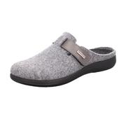 Pantoffel ROHDE "Bari", Damen, Gr. 38, grau (grau, meliert), Filz, Schuhe, Hausschuh, Clog mit Klettverschluss-Riemchen (51190555-38) grau, meliert