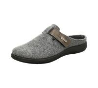 Pantoffel ROHDE "Bari", Damen, Gr. 38, grau (grau, meliert), Filz, Schuhe, Hausschuh, Clog mit Klettverschluss-Riemchen (51190555-38) grau, meliert