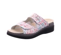 Rohde Damen Pantolette Leder Klettverschluss Muster Wechselfußbett Abano 5224, Größe:38 EU, Farbe:Grau