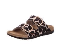 Pantolette ROHDE "RODIGO-D", Damen, Gr. 42, mokka, creme, Textil, Schuhe Pantolette, Sommerschuh, Urlaubsschuh, Strandschuh mit verstellbaren Schnallen (46095824-42) mokka, creme