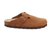 Rohde Damen Clog Pantolette aus Velourleder mit Tieffußbett Alba 6071, Größe:39 EU, Farbe:Braun