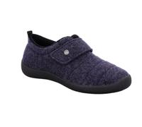 Hausschuh ROHDE "D.Olbia", Damen, Gr. 38, lila (dunkelblau), Filz, Schuhe Hausschuh, Homeslipper, Wohlfühlschuh aus Filz mit Klettverschluss (73996767-38) dunkelblau