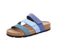 Pantolette ROHDE "SOAVE", Herren, Gr. 38, blau, hellblau, petrol, Nubukleder, mehrfarbig, Schuhe Pantolette, Sommerschuh, Strandschuh, Hausschuh mit vorgeformten Fußbett (24862747-38) blau, hellblau,