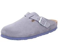 Rohde Damen Clog Leder Pantolette robust klassisch Schnalle Alba 6071, Größe:37 EU, Farbe:Grau