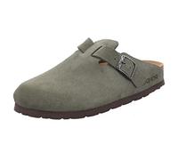 Rohde Damen Clog Leder Pantolette robust klassisch Schnalle Alba 6071, Größe:38 EU, Farbe:Grün