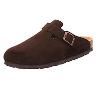 Rohde Damen Clog Leder Pantolette robust klassisch Schnalle Alba 6071, Größe:39 EU, Farbe:Braun
